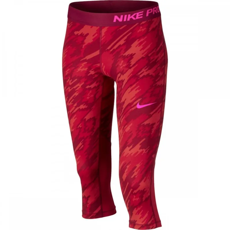 Nike Girls Run 3/4 Legging Camo Red XL