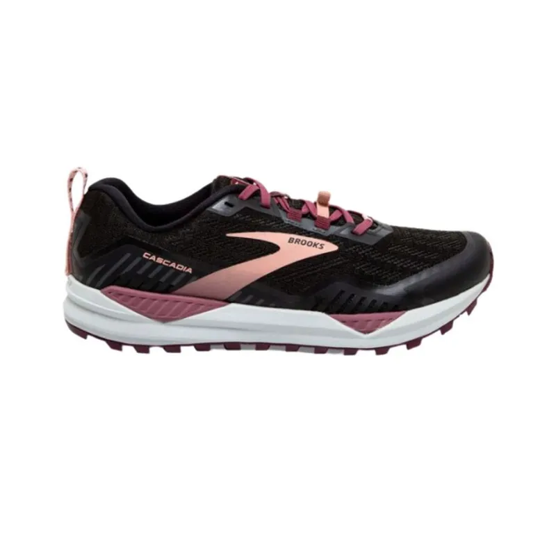 Brooks Women's Cascadia 15 Wide - Black/Coral UK 6.5