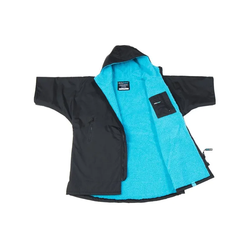 Dryrobe Advance Kids Short Sleeve 5-9 Years - Black/Blue-1