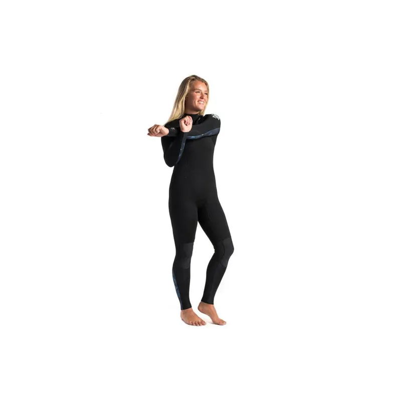 C-Skins Solace 4:3 Women's GBS Chest Zip Streamer Wetsuit Raven Black/Unity/Green Ash