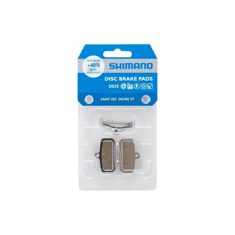 Shimano Spares BRBX D03S Pads and Spring Steel Back Resin - Silver Pair