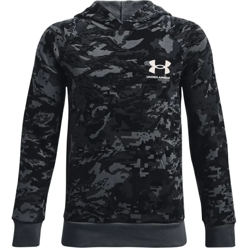 Under Armour Boys' UA Rival Fleece ABC Camo Hoodie Black