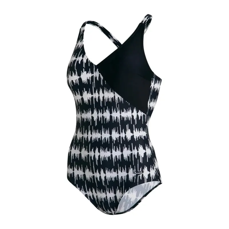 Speedo Women's Lexi Printed Shaping 1 Piece - Black/White