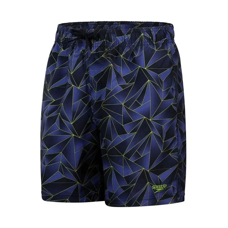 Speedo Boys Printed Leisure 15 inch Watershort Black/Blue