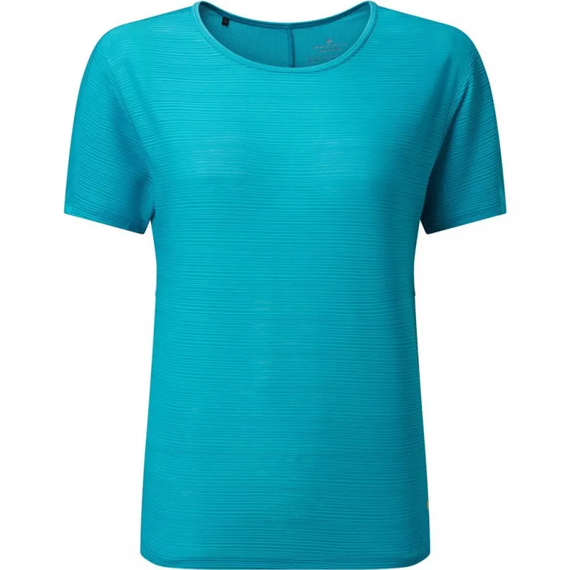 Ronhill Women's Life Wellness Short Sleeve Tee Azure/Lemon