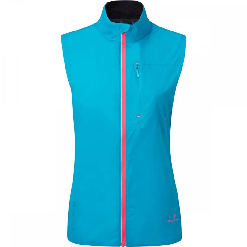Ronhill Women's Tech LTW Gilet Azure/Hot Pink