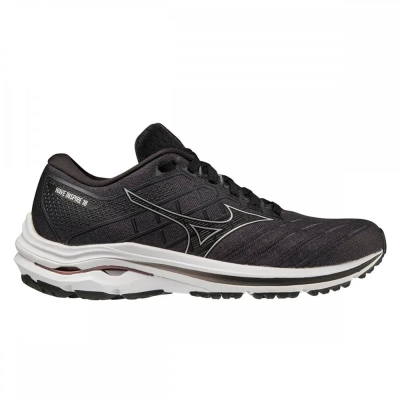 Mizuno Women's Wave Inspire 18 D Black/Silver