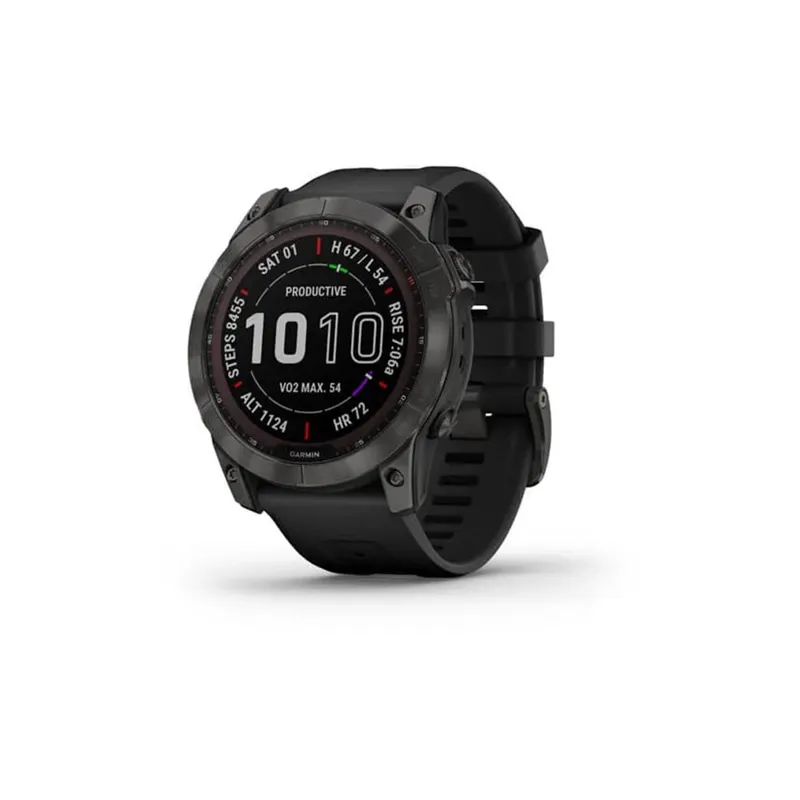 Garmin Fenix 7X Sapphire Solar Ed. GPS Watch - Carbon Gray /Black Band