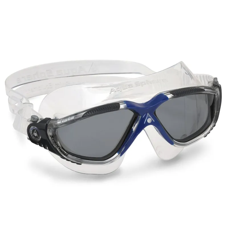 Aqua Sphere Vista Smoke Tinted Swim Goggles - Transparent/Dark 