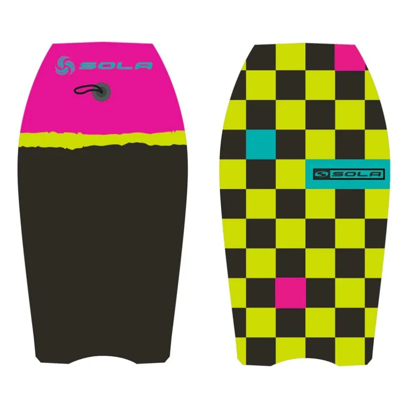 Sola 37inch Revolver Bodyboard Black/Pink/Green