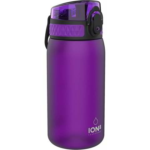 Ion8 Leak Proof Kids Stainless Steel Water Bottle, 13oz - Purple