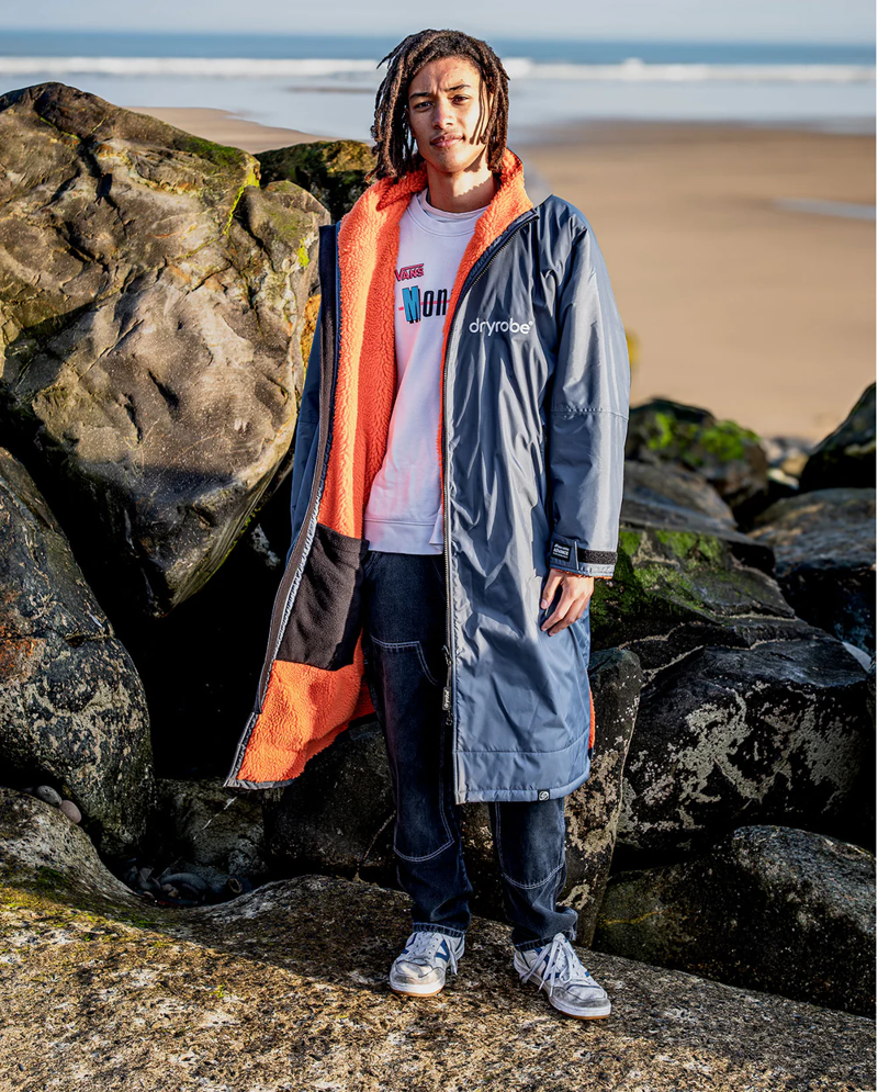 Dryrobe V3 Large L/S Dryrobe Dark Grey/Orange-6