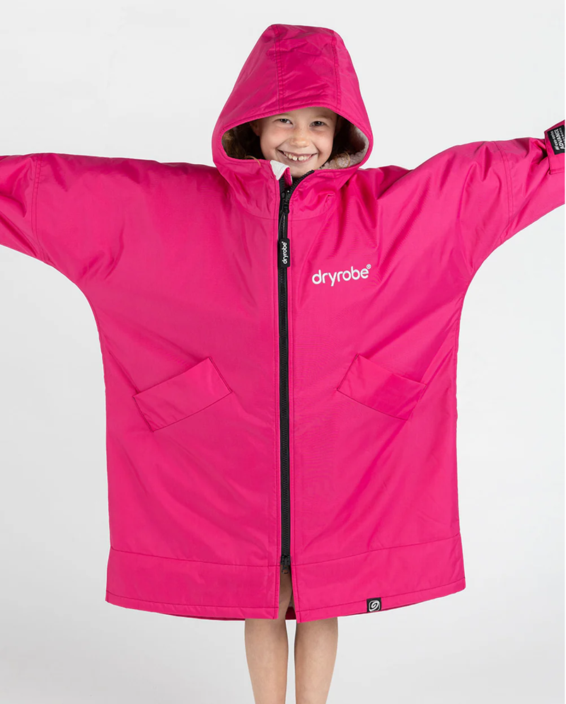 V3 Dryrobe Kids L/S 10-13 Pink/Light Grey-2