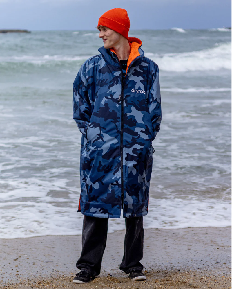 Dryrobe V3 Medium L/S Dryrobe Blue Camo Orange-1