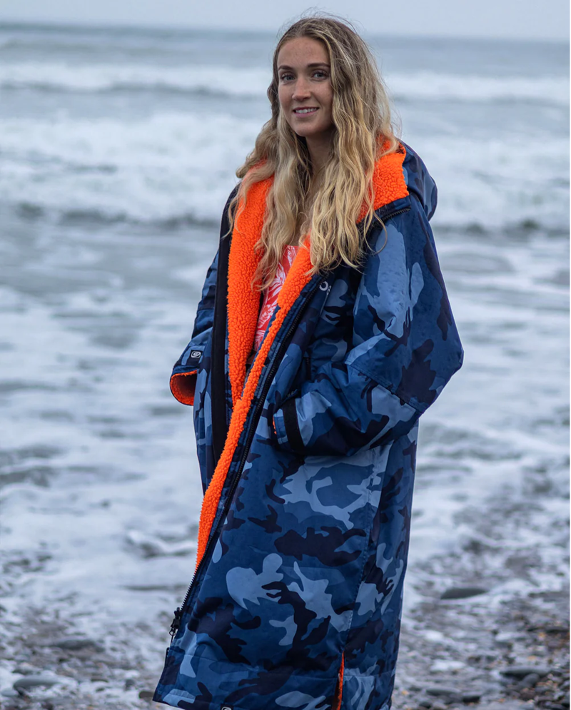 Dryrobe V3 Medium L/S Dryrobe Blue Camo Orange-10