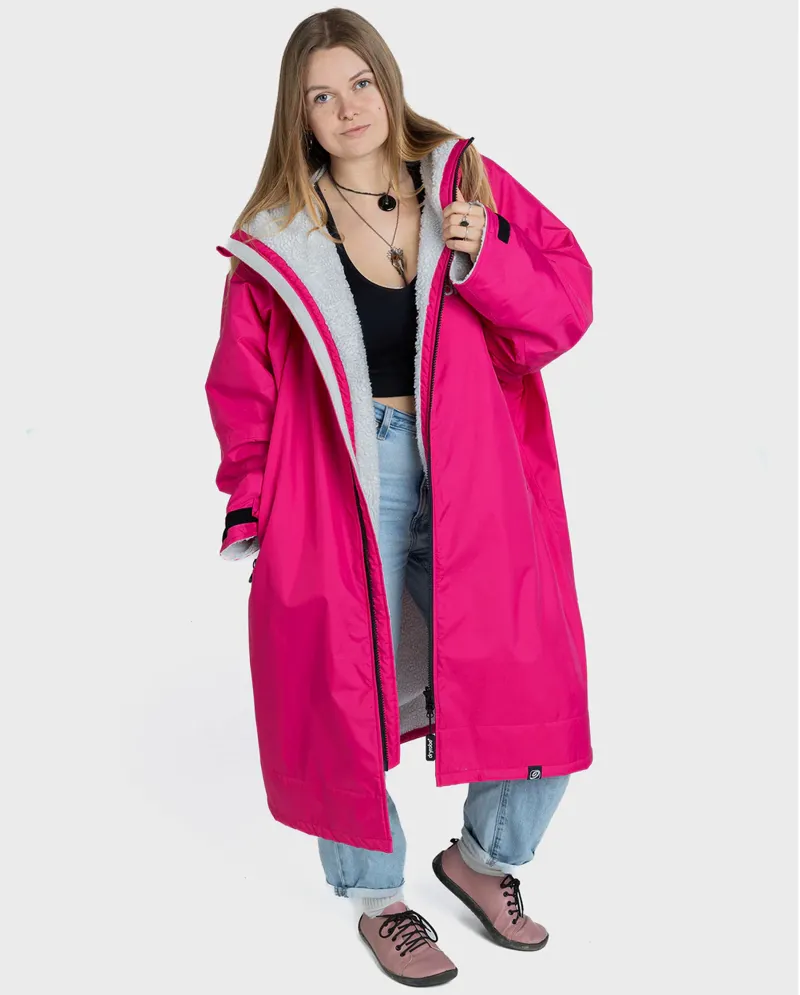 Dryrobe V3 Medium L/S Dryrobe Pink/Light Grey