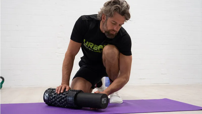 Urban Fitness: 2 in 1 Massage Roller Set - Black/Silver-1