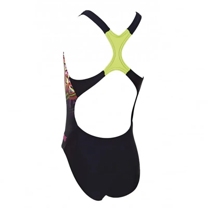 Zoggs Junior Girls Rowleeback Swimsuit Starburst-1