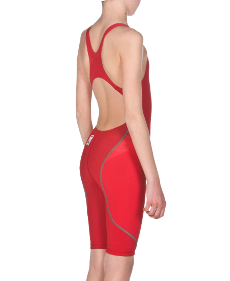 Arena Powerskin ST 2.0 Girl's Open Back Youth Racing Swimsuit - Red-3