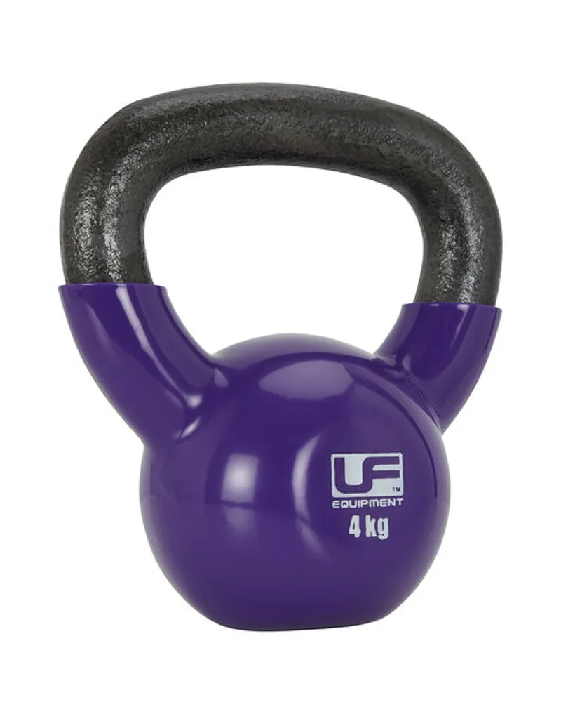 Urban Fitness: Vinyl Coated Kettlebell 4kg - Purple.-1