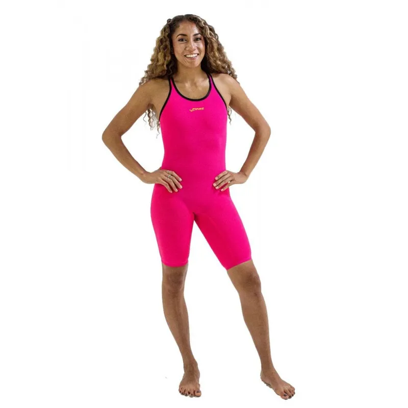 Finis Women's Fuse Open Back Kneeskin Pink-2