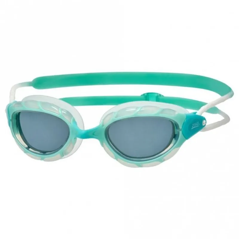 Zoggs Predator Swim Goggles Small Fit Smoke/Aqua