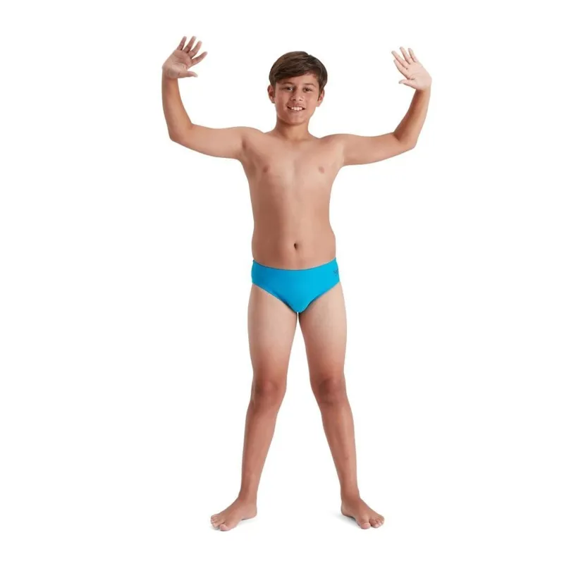 Speedo Boy's Logo 6.5cm Brief Blue-1