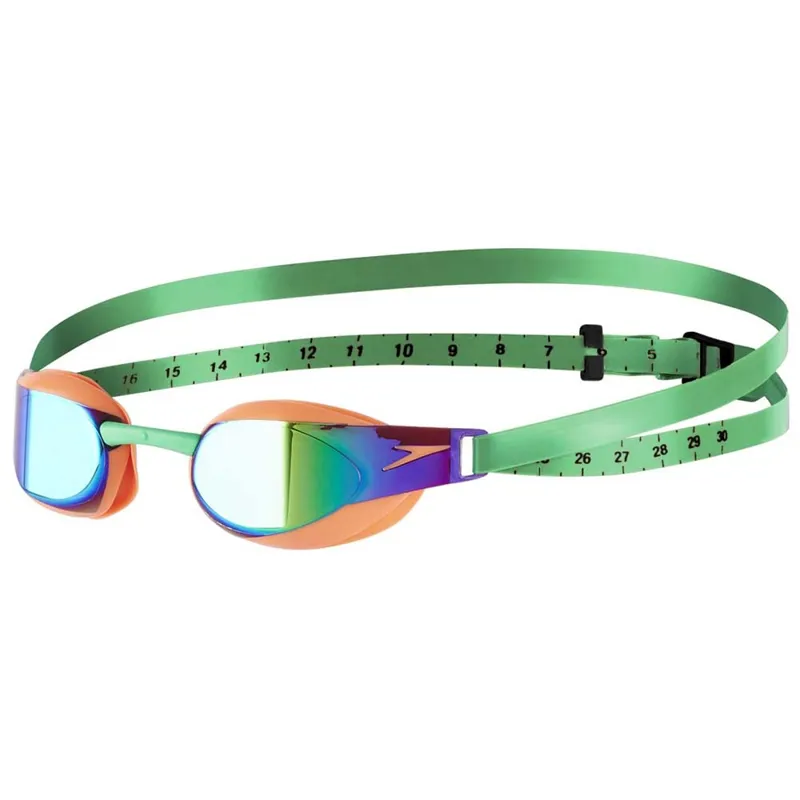 Fastskin Elite Mirror Swimming Goggles - Orange/Green