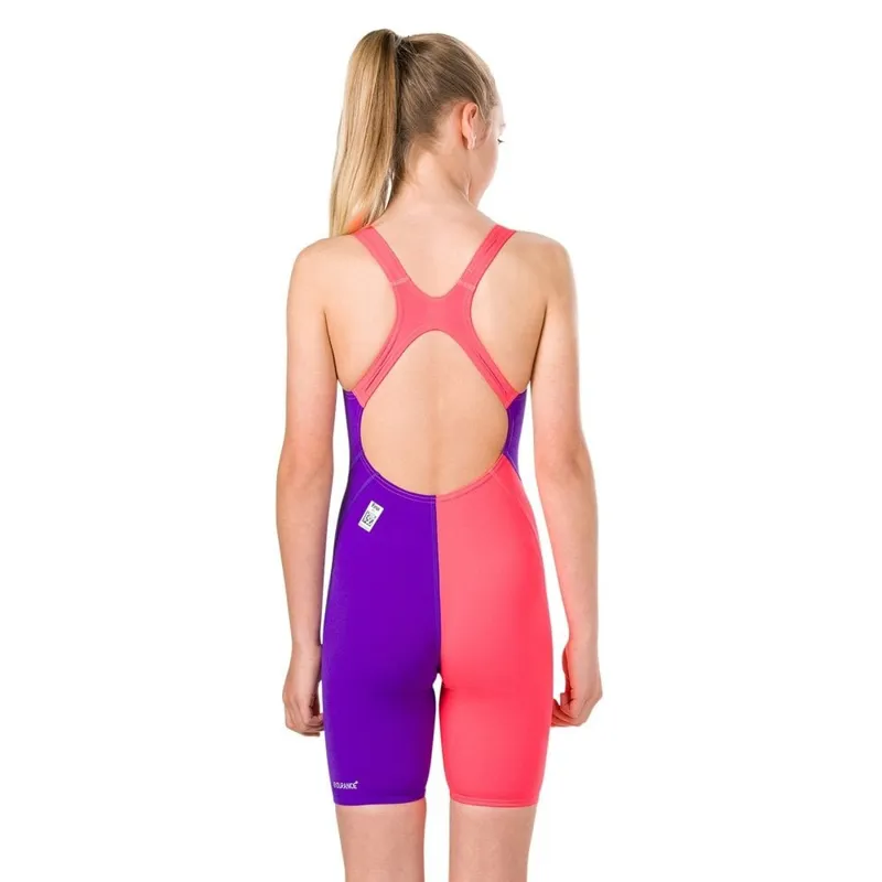 Speedo Fastskin Junior Endurance+ Openback Kneeskin Purple/Red-3