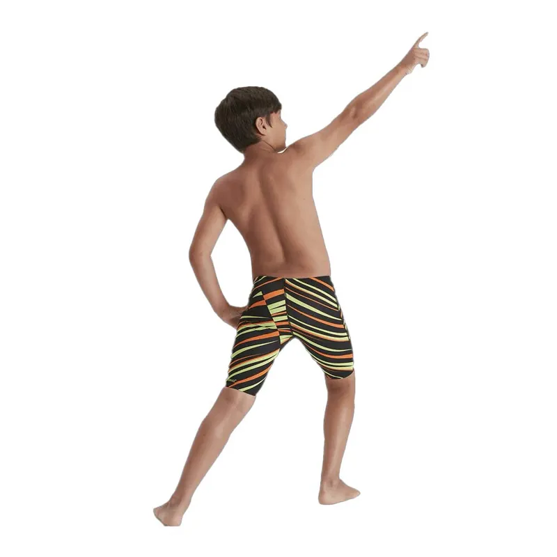 Speedo Junior Boys Fastskin Endurance+ High Waisted Jammer Black/Green-4