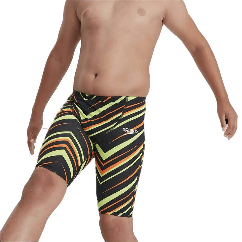 Speedo Junior Boys Fastskin Endurance+ High Waisted Jammer Black/Green-3