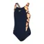 Speedo Girl's Hyperboom Splice Muscleback Swimsuit - Navy/Red