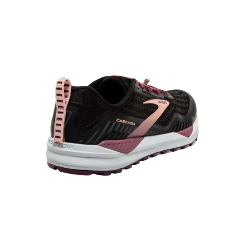 Brooks Women's Cascadia 15 Wide - Black/Coral UK 6.5-3