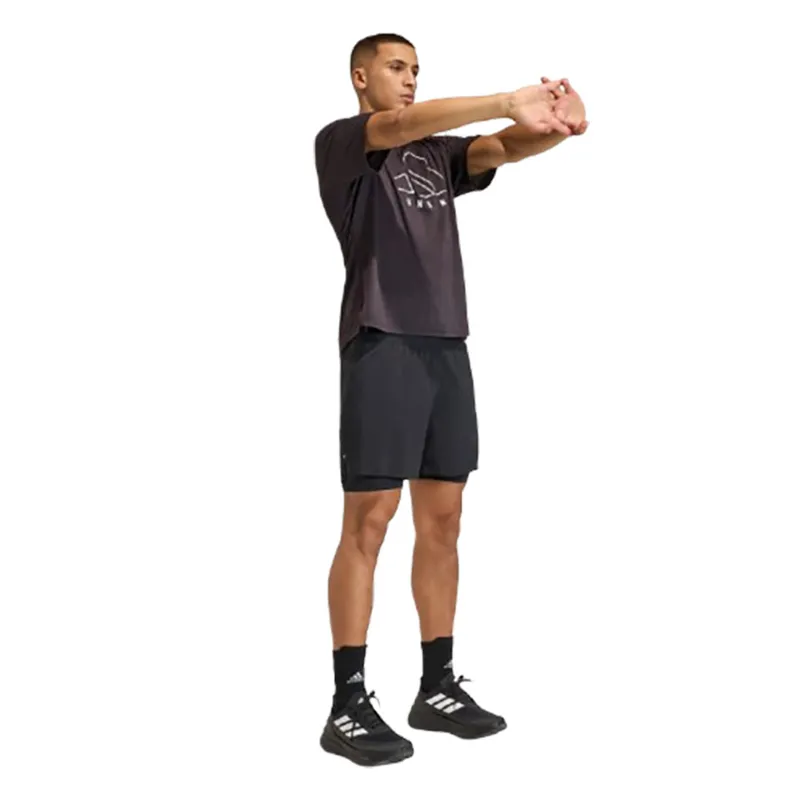 Adidas Men's adi365 Running Essentials 2in1 Shorts Black-3