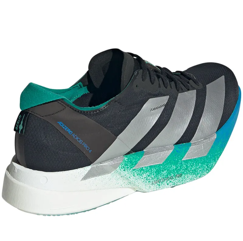 Adidas Men's Adizero Adios Pro 4 Black/Silver/Green-3