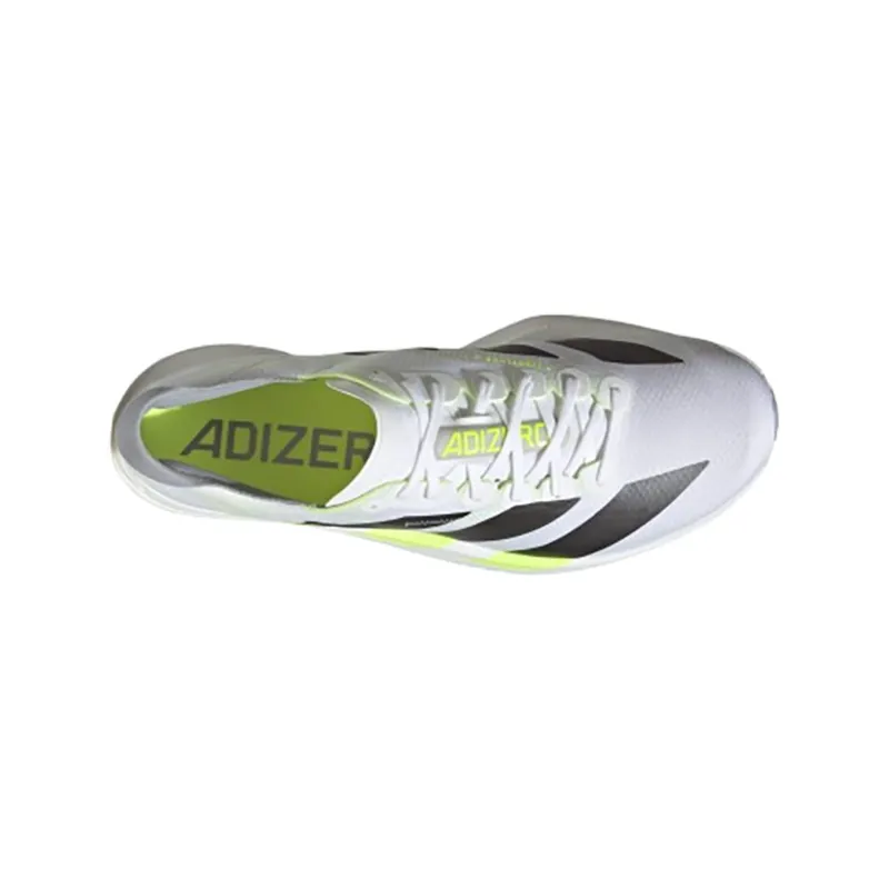 Adidas Men's Adizero Adios Pro 4 Cloud White/Iron Metallic/Solar Yellow-6