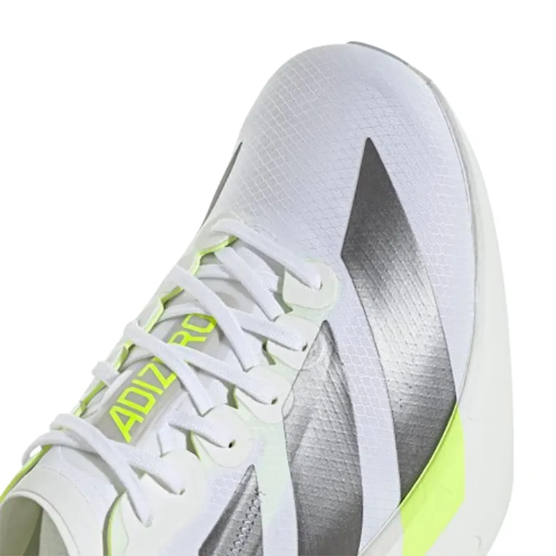 Adidas Men's Adizero Adios Pro 4 Cloud White/Iron Metallic/Solar Yellow-4