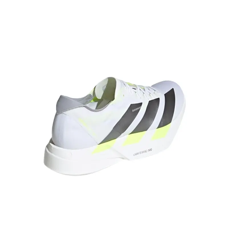 Adidas Men's Adizero Adios Pro 4 Cloud White/Iron Metallic/Solar Yellow-3
