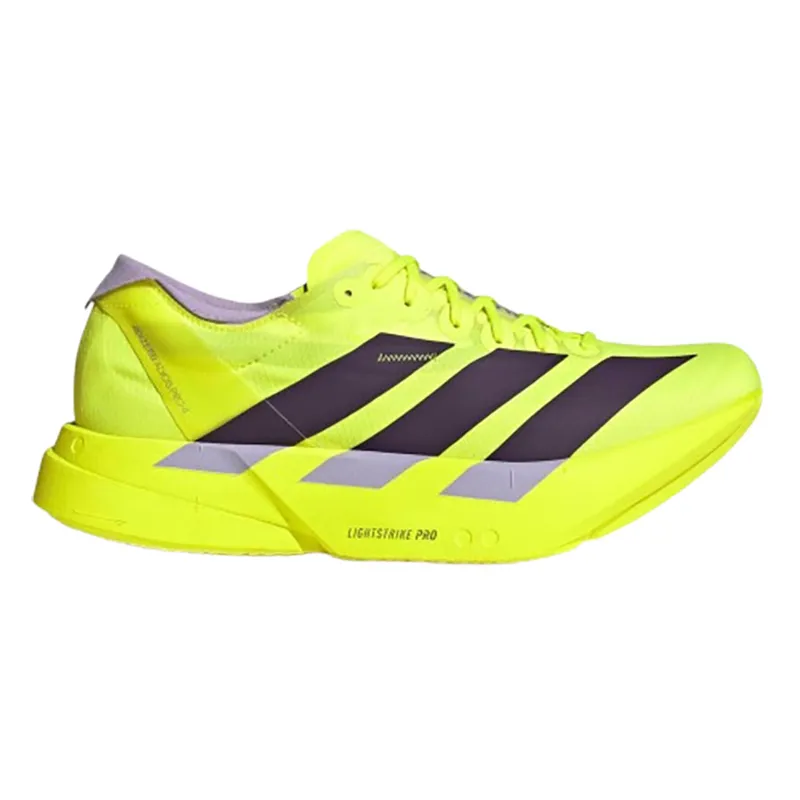 Adidas Men's Adizero Adios Pro 4 Solar Yellow/Aurora Plum/Powder Plum