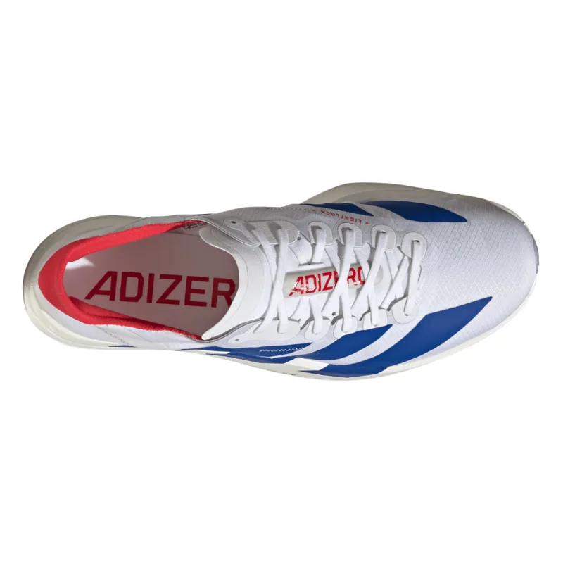 Adidas Men's Adizero Adios Pro 4 White/Blue/Ruby-7