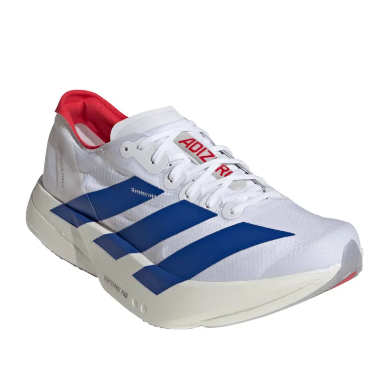 Adidas Men's Adizero Adios Pro 4 White/Blue/Ruby-3