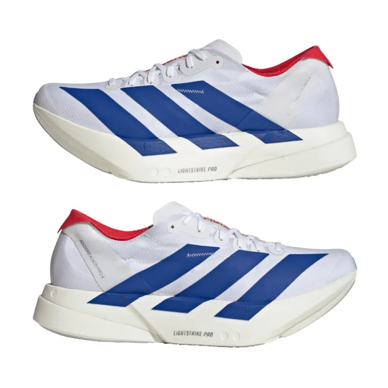 Adidas Men's Adizero Adios Pro 4 White/Blue/Ruby-2