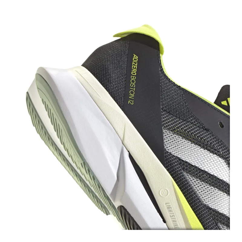 Adidas Men's Adizero Boston 12 Black/Silver/Green-4