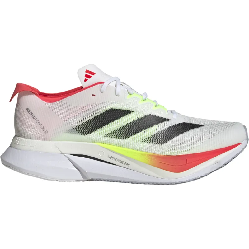 Adidas Men's Adizero Boston 12 White/Black/Red