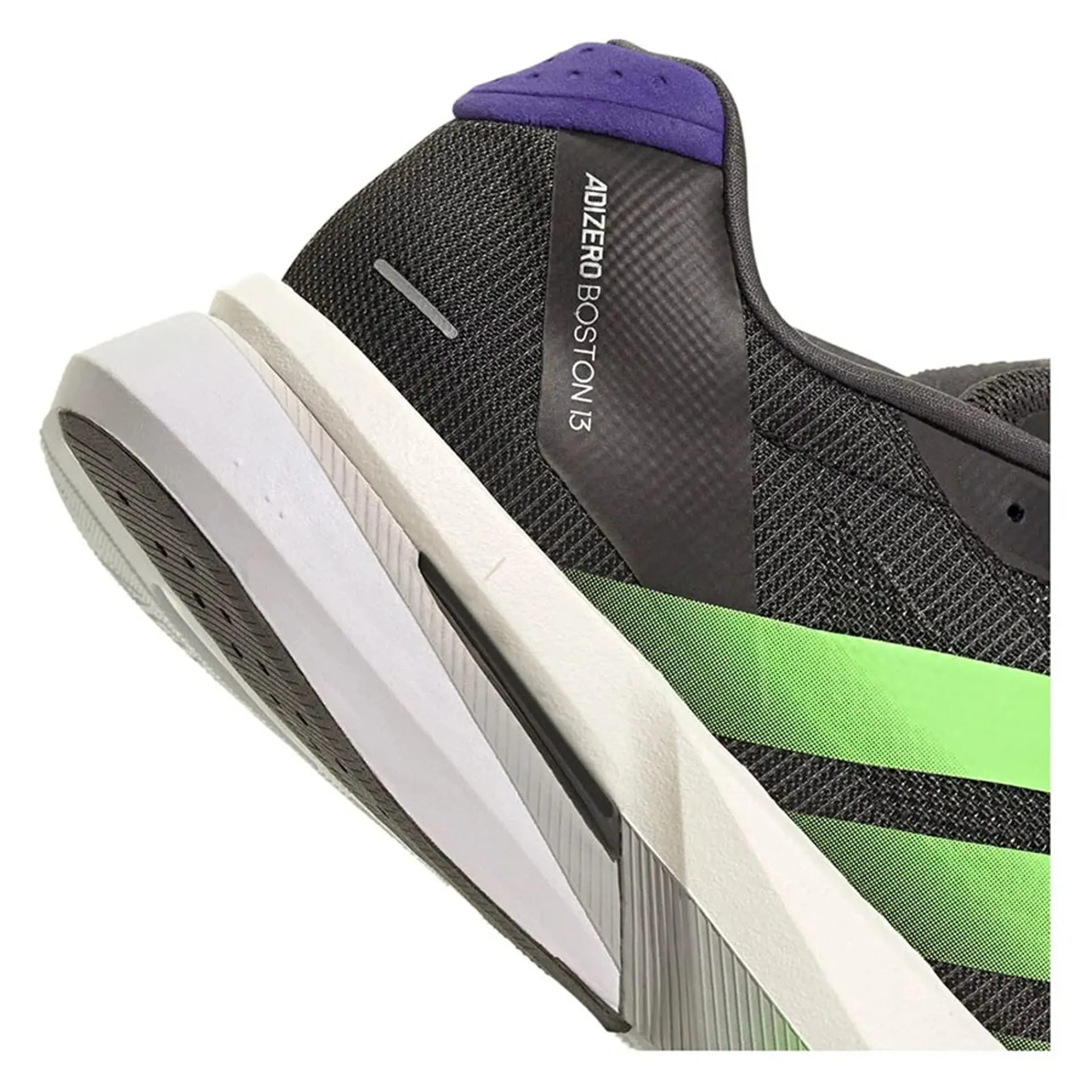 ADIDAS Adizero Boston 13 Running Shoes Black Lime Ink Size 10.5 Men\'s adidas ADIZERO BOSTON 13 shoes, core black/lime burst/energy  main image 2