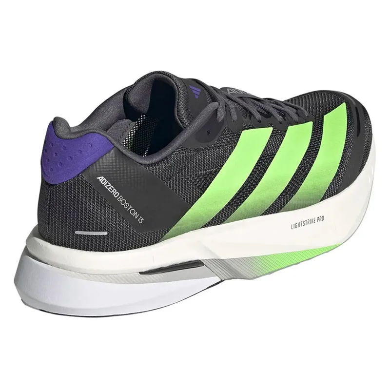 Adidas Men's Adizero Boston 13 Core Black/Lime Burst/Energy Ink-2