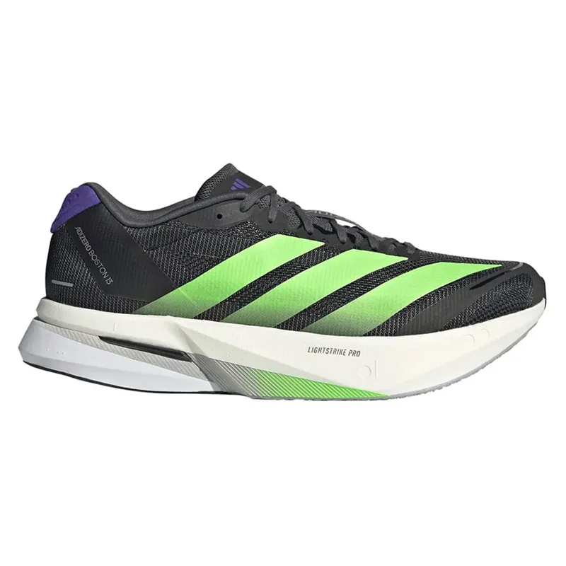 Adidas Men's Adizero Boston 13 Core Black/Lime Burst/Energy Ink