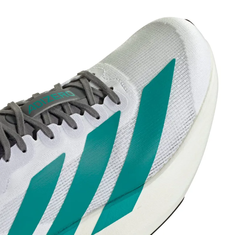Adidas Men's Adizero Evo SL Cloud White/Pure Teal-7