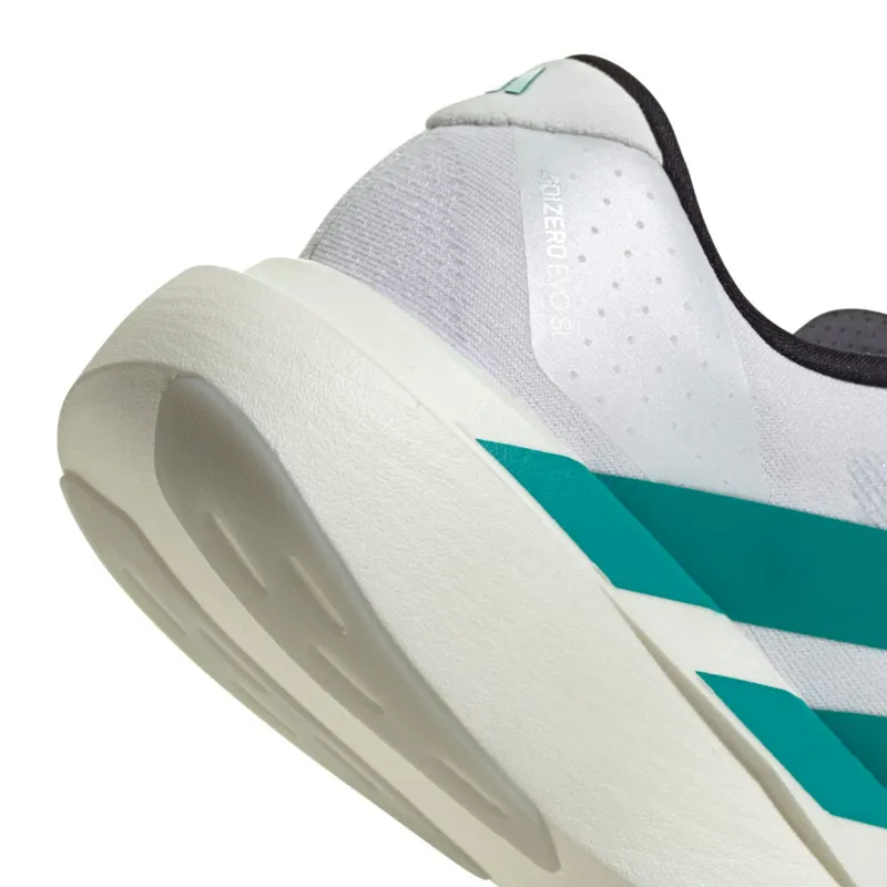 Adidas Men's Adizero Evo SL Cloud White/Pure Teal-6