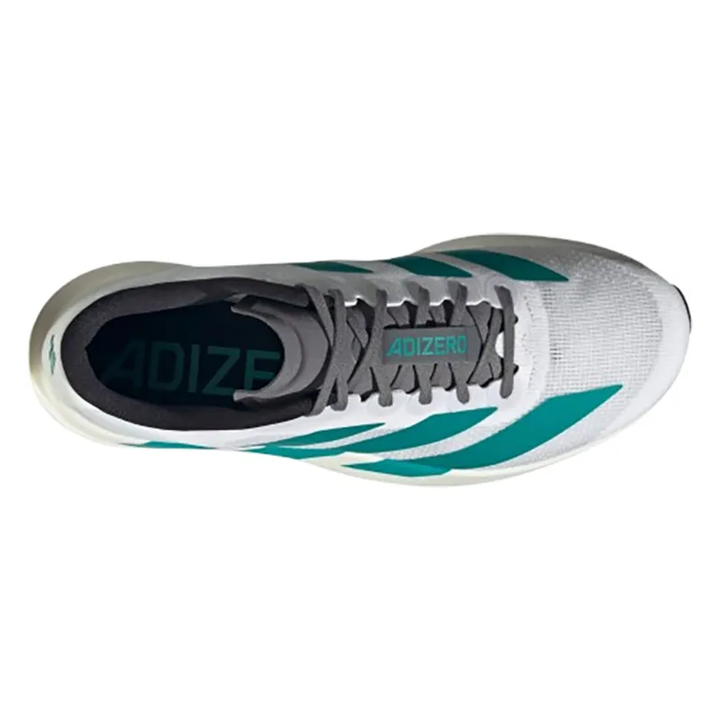 Adidas Men's Adizero Evo SL Cloud White/Pure Teal-4